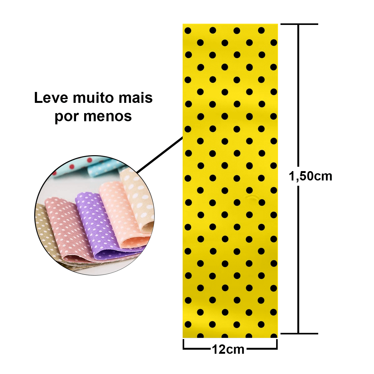 Tricoline Poá Pequeno (Branco Fundo Bege Forte), 100% Algodão, Unid. 50cm x  1,50mt - Loja de Tecido no Brás