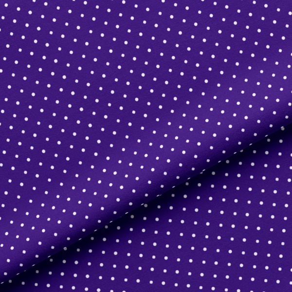 Sarja Impermeável Estampado Bolinha Mini Micro Poá Branco Fundo Roxo