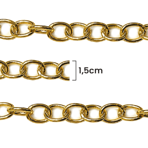 Corrente de Metal 1,5 cm Várias Cores CH-AC