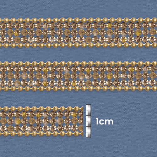 Galão Termocolante Pedras 1 cm Dourado CH-3993