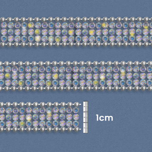Galão Termocolante Pedras 1 cm Prata CH-3994