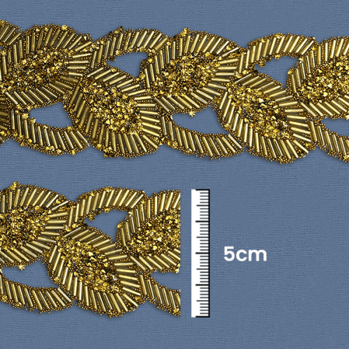 Galão Termocolante Pedras 5 cm Dourado CH-3998