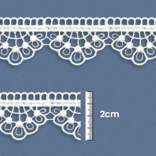Renda Guipir Bico 2,30 cm Branca CH-4044