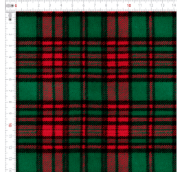 Sarja Impermeável Xadrez Natalino Felpudo Verde Vermelho 9100E13504