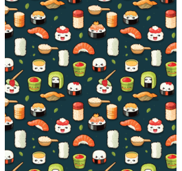 Tecido Tricoline Digital Festa do Sushi 9100e12624