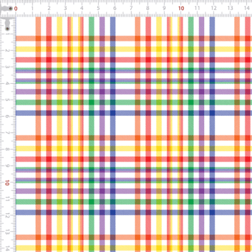Tecido Tricoline Digital Mini Xadrez Colorido 9100E14710