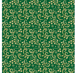 Tecido Tricoline Estampado Arabesco Natalino Fundo Verde 1357v265