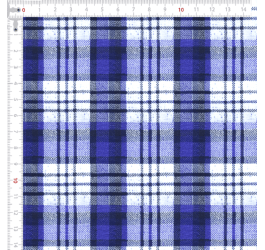 Tecido Tricoline Xadrez Riscado Azul Escuro ES00403132